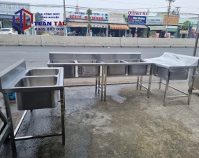  BỒN INOX 2 HỘC CÔNG NGHIỆP 