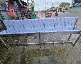 Bồn rửa tay Inox van đập chân 