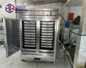Tủ Cơm inox 100kg (nấu điện, gas)