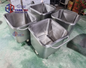 XE INOX  ĐỰNG THỊT HEO 