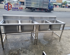 BỒN RỬA CHÉN CÔNG NGHIỆP 2 HỘC 