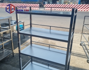 KỆ INOX 4 TẦNG PHẲNG 