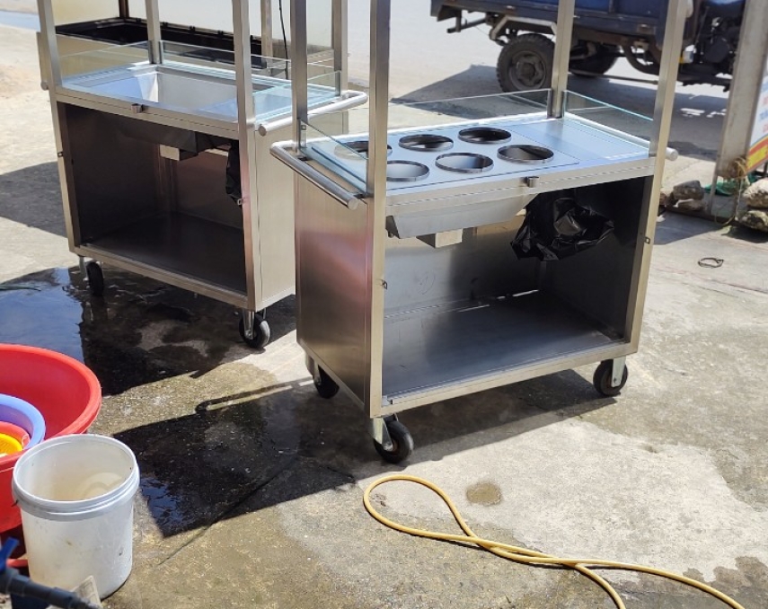 Xe Đẩy Há Cảo Inox