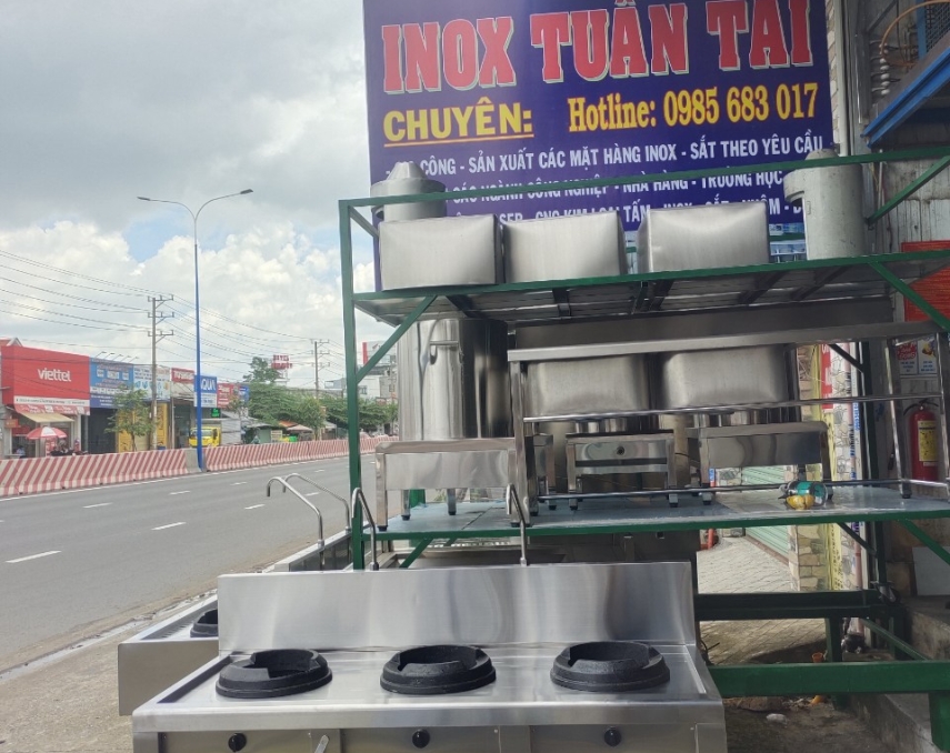 BẾP Á 3 HỌNG KIỀNG BÁNH Ú CÔNG NGHIỆP 
