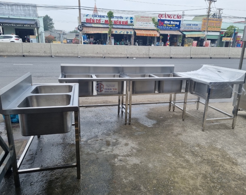  BỒN INOX 2 HỘC CÔNG NGHIỆP 