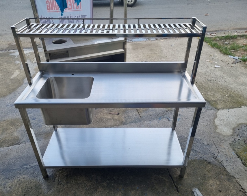 Bồn rửa inox có kệ