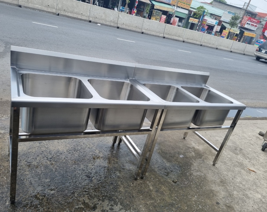  BỒN INOX 2 HỘC CÔNG NGHIỆP 